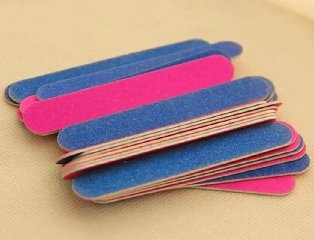 

10/20/30 Pcs Mini Nail Files 5cm Double Color Wooden Nail File Buffer Pedicure and Manicure DIY Nail Tools Kit