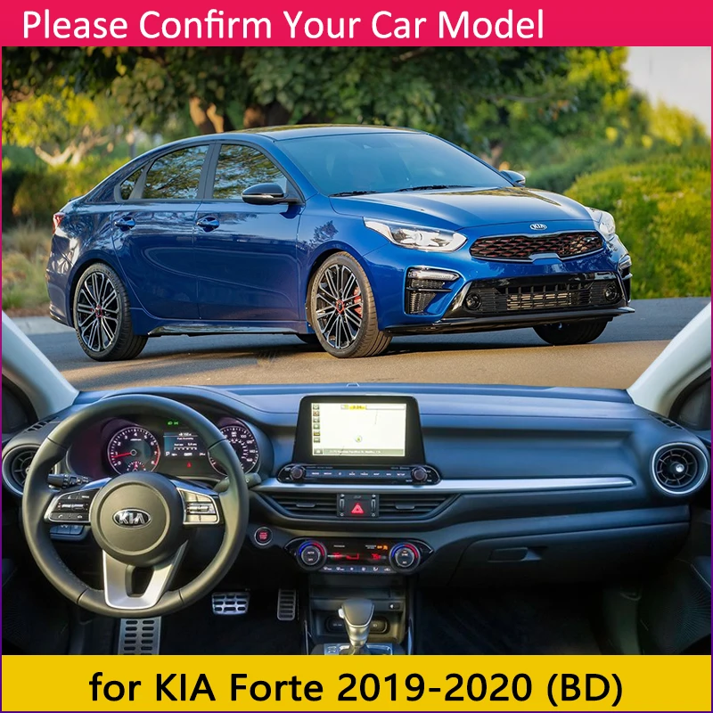 Для KIA Forte 2019 2020 BD Противоскользящий коврик на приборную панель солнцезащитный