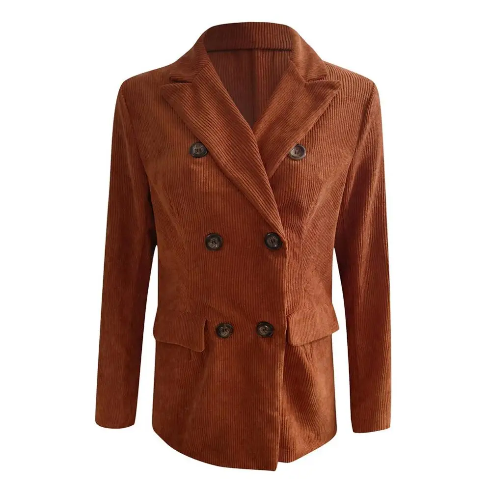 Женский зимний вельветовый костюм пальто простая тонкая куртка женское