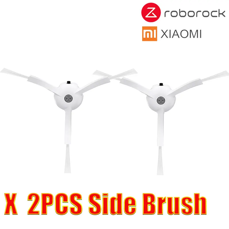 Roborock Вакуумный Очиститель запчасти подходит для Roborock 2 S50 робот для уборки запасные части Швабра Ткань зарядки ворс черный - Цвет: side brush