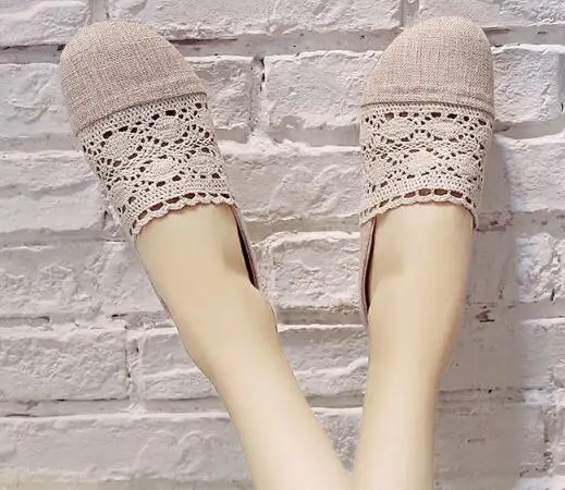 Summer 2020 sweet baotou women's shoes bowknot breathable lace student casual flat bottom flip-flops | Обувь
