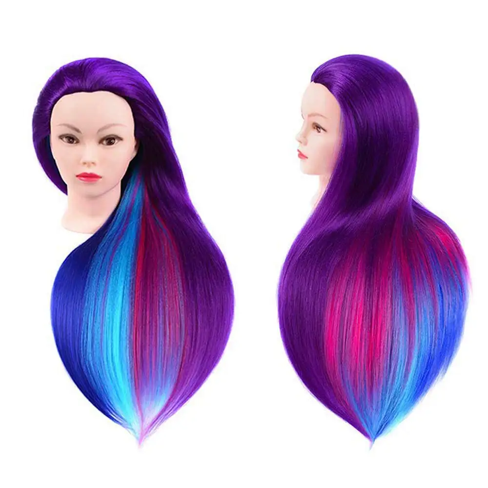 26 Inch Cosmetology Doll Head Practice Styling Hairdressing Training Braiding Heads Mannequin Manikin Head