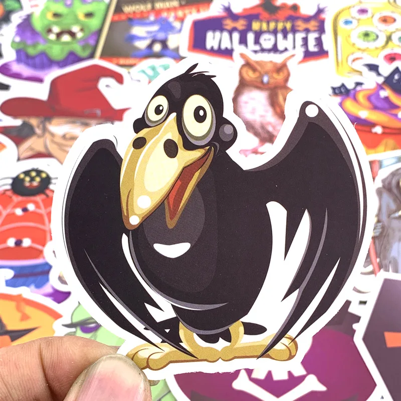 100 шт. Хэллоуин неповторяющиеся тыквы наклейки коробок тяги гитары автомобилей и