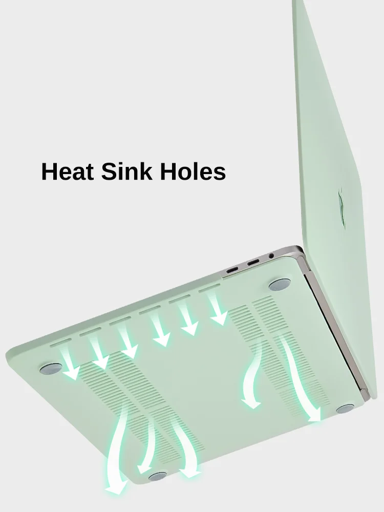 eoenkk laptop case lightweight fresh green for 12 13 15 16 inch macbook air pro touch bar retina slim protective cover free global shipping