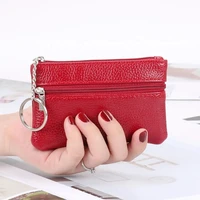 fashion leather women wallet clutch one zip female short small coin purse brand design mini card cash holder key ring wallet