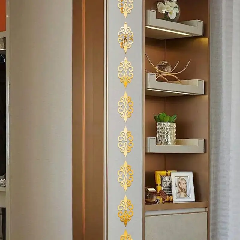 3D зеркальные настенные наклейки мозаика многоразмерная квадратная плитка