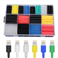 127164 pcsbox heat shrink tube insulation waterproof assorted polyolefin electrical wire wrap cable sleeving shrinkage 21