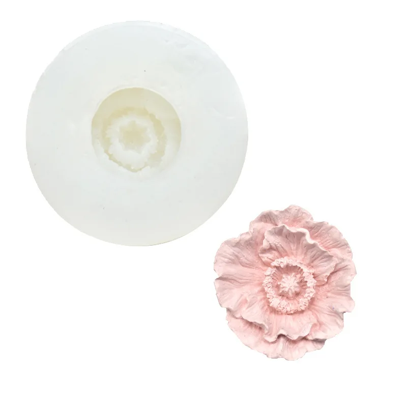 Силиконовая форма сделай сам для мыла 3d цветов Маков свечей розы|Формы мыла| |