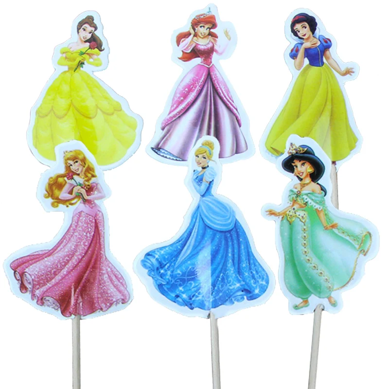 Бумажный Топпер для кексов Белоснежки Золушки 48 шт. | Дом и сад
