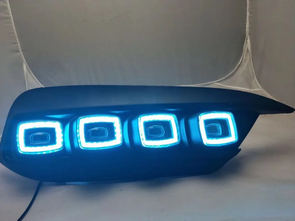 Новейший дизайн функция пропускания желтого сигнала 12 В автомобильные DRL