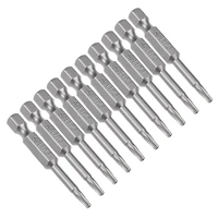 uxcell 10 pcs 14 hex shank t10 magnetic security torx screwdriver bits 50mm length