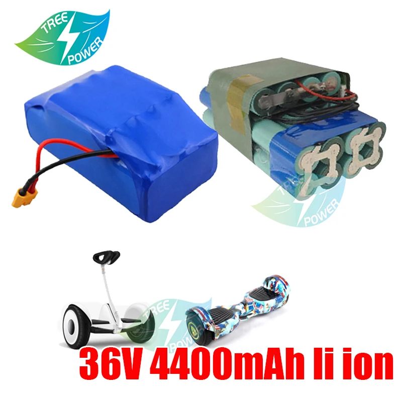 

Аккумуляторная литий-ионная батарея 36 В, 4400 мАч, Ач, литий-ионная ячейка для электрического самобалансирующегося скутера, гироскутера, одно...
