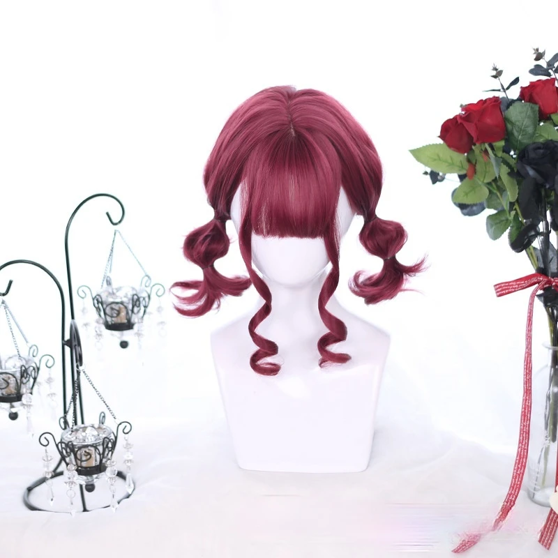

Lolita Wig Female Short Hair High Temperature Silk Fashion Full Top Chemical Fiber Full Headgear Anime Cos Wig