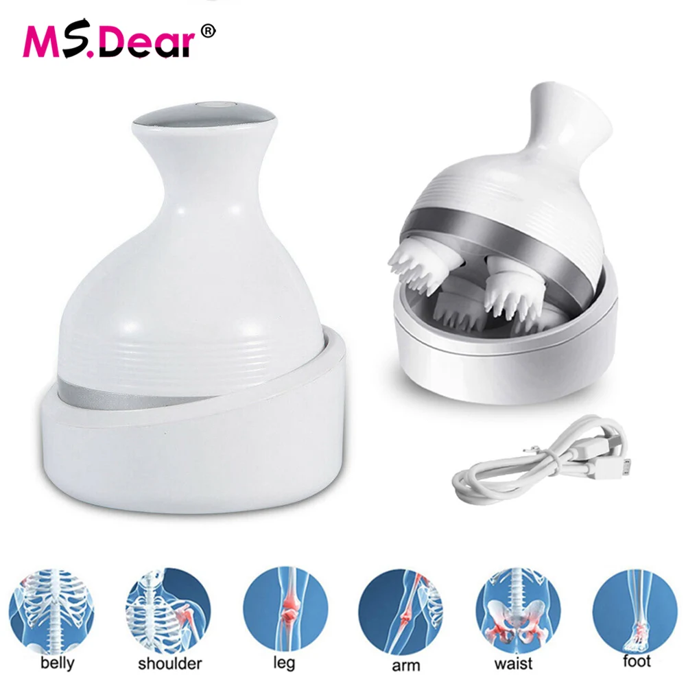 Электрический массажер для головы водонепроницаемый беспроводной кожи тела и