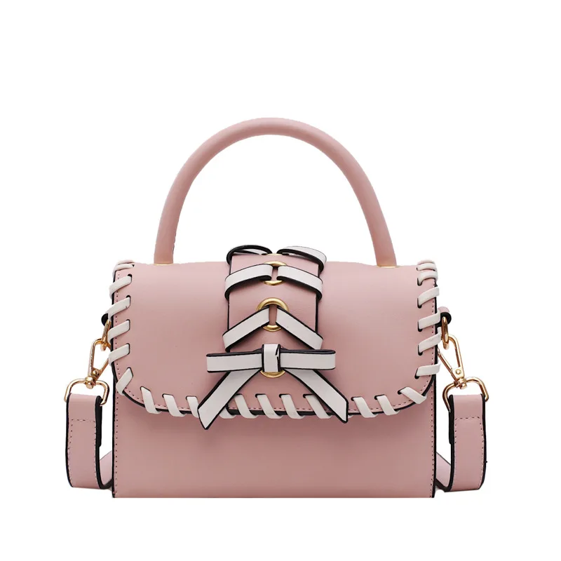 New Forestry Butterfly Knot Knitted Single Shoulder Bag with Texture Oblique Square in 2019 | Багаж и сумки