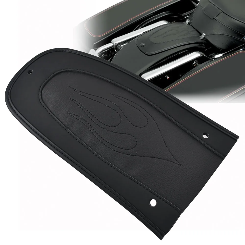 Flame Stitch Leather Rear Fender Bib Cover Pad For Harley Touring Electra Glide Road King Ultra Limited 1996-2008