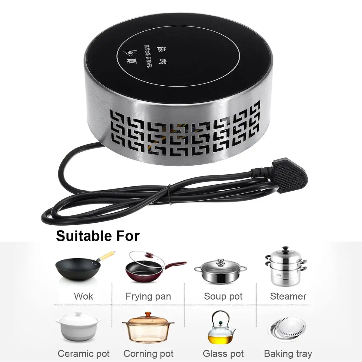 

1500W No Radiation Water Boiling Induction Cooker Sensor Touch Electric Ceramic Mini Induction Cooker Cooking Teapot