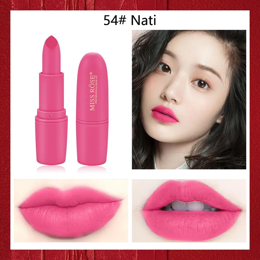 54 Miss Rose, матовая помада, сексуальная, красная, темная, вампирская, губная помада, водостойкая, стойкая, 7 видов цветов, 3,8, коричневая помада MS058 - Цвет: 54