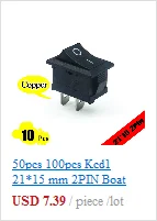 10 шт. 20 шт. KCD4 31*25 мм DPST 4PIN 16A/250 в красный/зеленый Кнопка ВКЛ/ВЫКЛ положение оснастки лодка кулисный переключатель медные ножки
