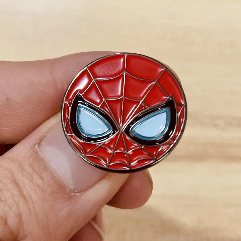 Disney Brooches Super Hero Spiderman Lapel Pins for Kid Boy Metal Badge Pin Birthday Gift