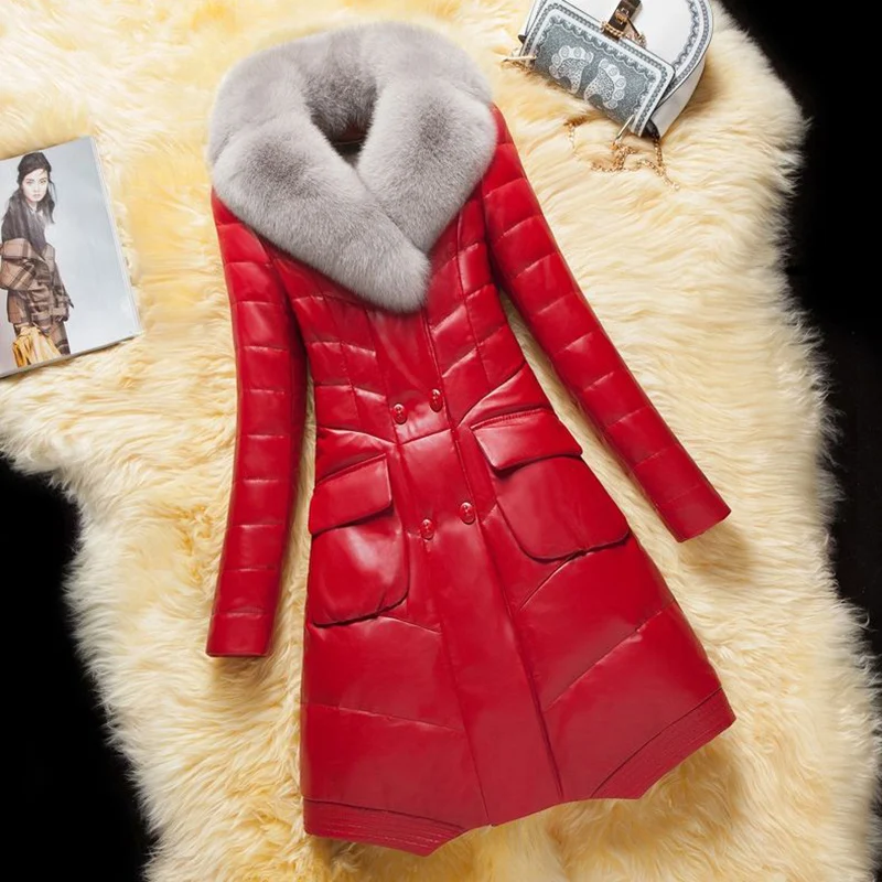 

Куртка из искусственной кожи большого размера, пальто, зимняя женская модная длинная секционная утепленная хлопковая верхняя одежда, новин...