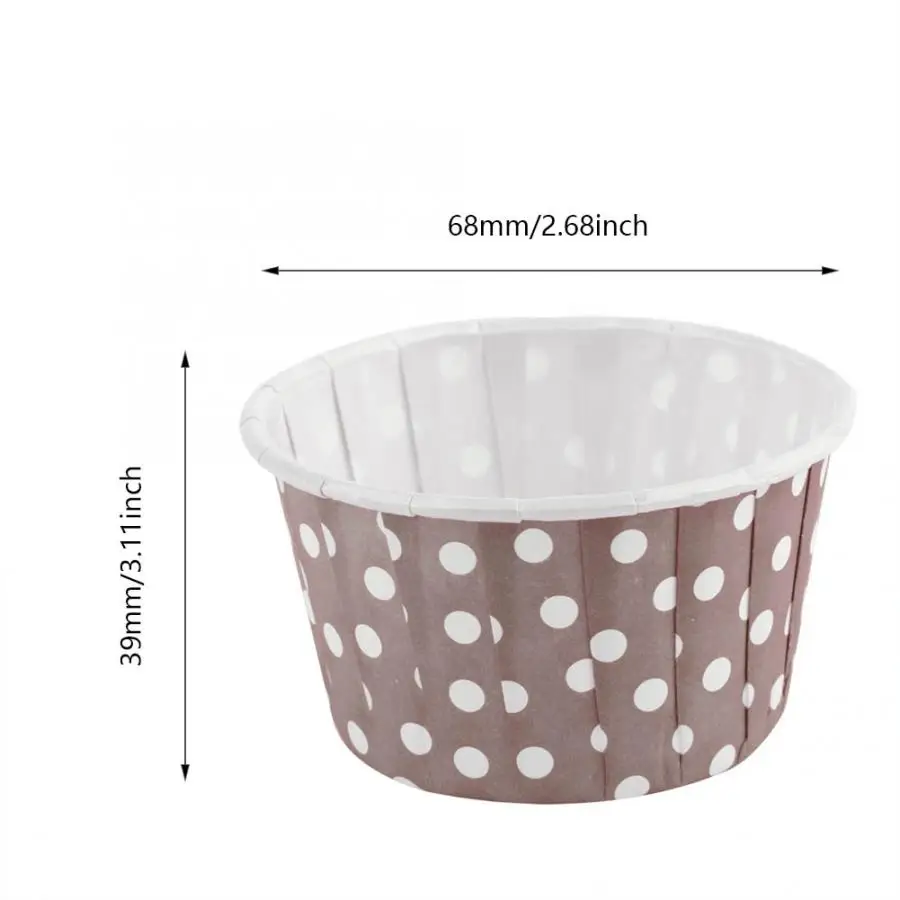 

100PCS Mini Cupcake Liners Paper Round Cake Baking Cups Muffin Cases with Lid Kitchen Baking Accessories Cake Decorating Tools