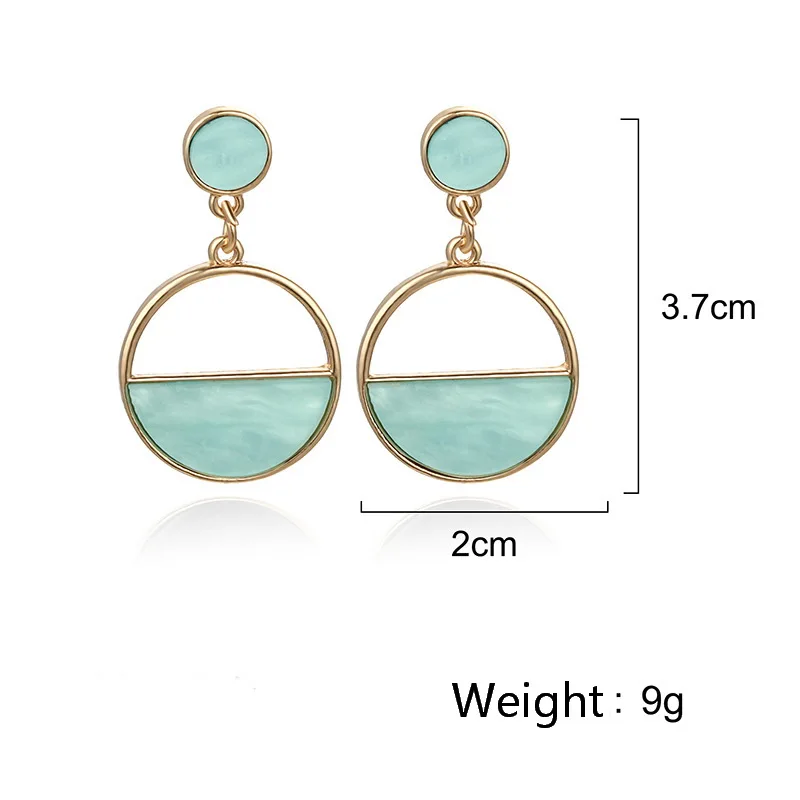 

New Fashion Round Dangle Drop Korean Earrings For Women Geometric Hollow Round Gold Earring Wedding 2021 Kolczyki Jewelry Gift