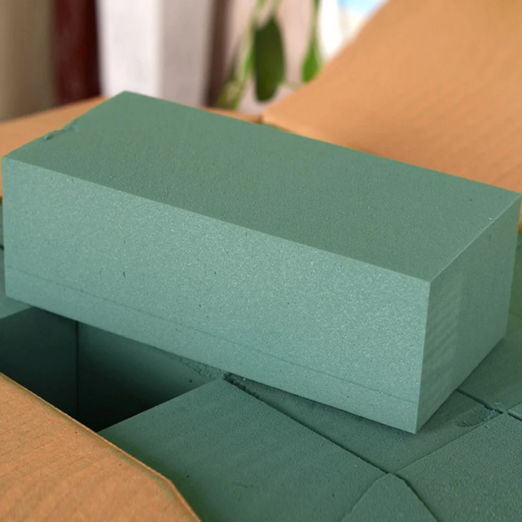 Кирпичи из пеноматериала Цветочная грязь для рукоделия зеленый пенополистирол