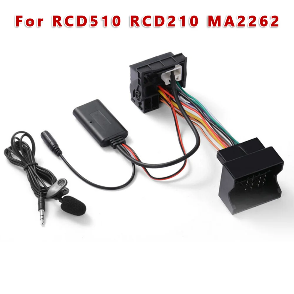 

5-12V Bluetooth Cable Adapter For RNS-300/310/315/510 W/ Microphone For RCD-210/310