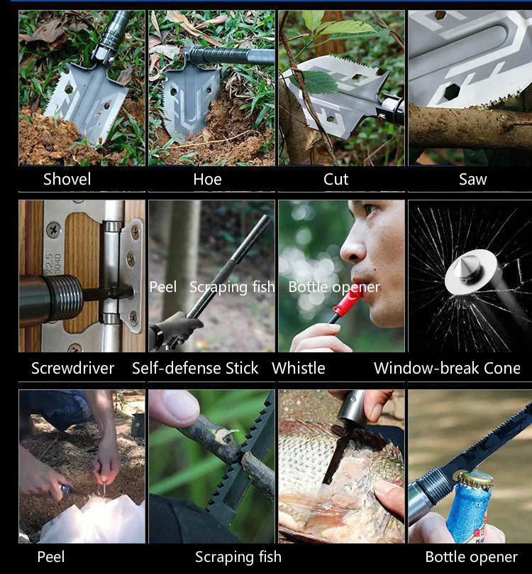 Конечной инструменты для выживания в диких условиях тактическая Лопата 23-в-1