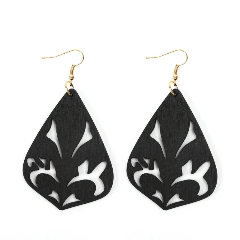 Женские этнические серьги YULUCH красные черные длинные серьги-подвески из