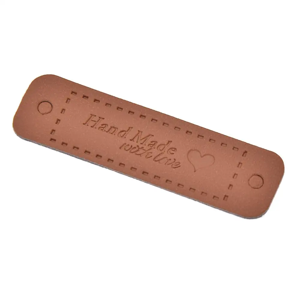 Кожаные ярлыки для одежды ручной работы 12 шт./лот подарочной сумки багажа кожаные