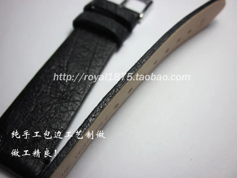 Ремешок сменный для мужских часов мягкий винтажный кожаный браслет из страуса