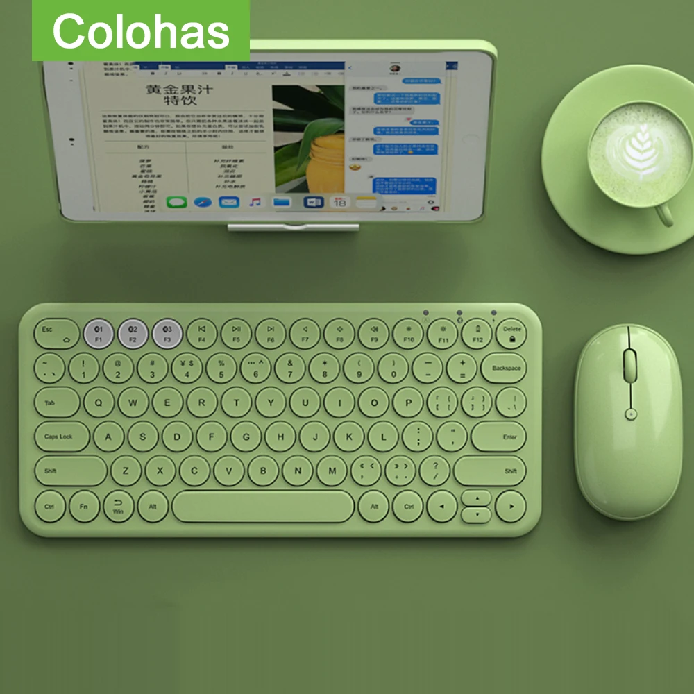 Перезаряжаемая Беспроводная Бесшумная игровая мини клавиатура с Bluetooth комплект