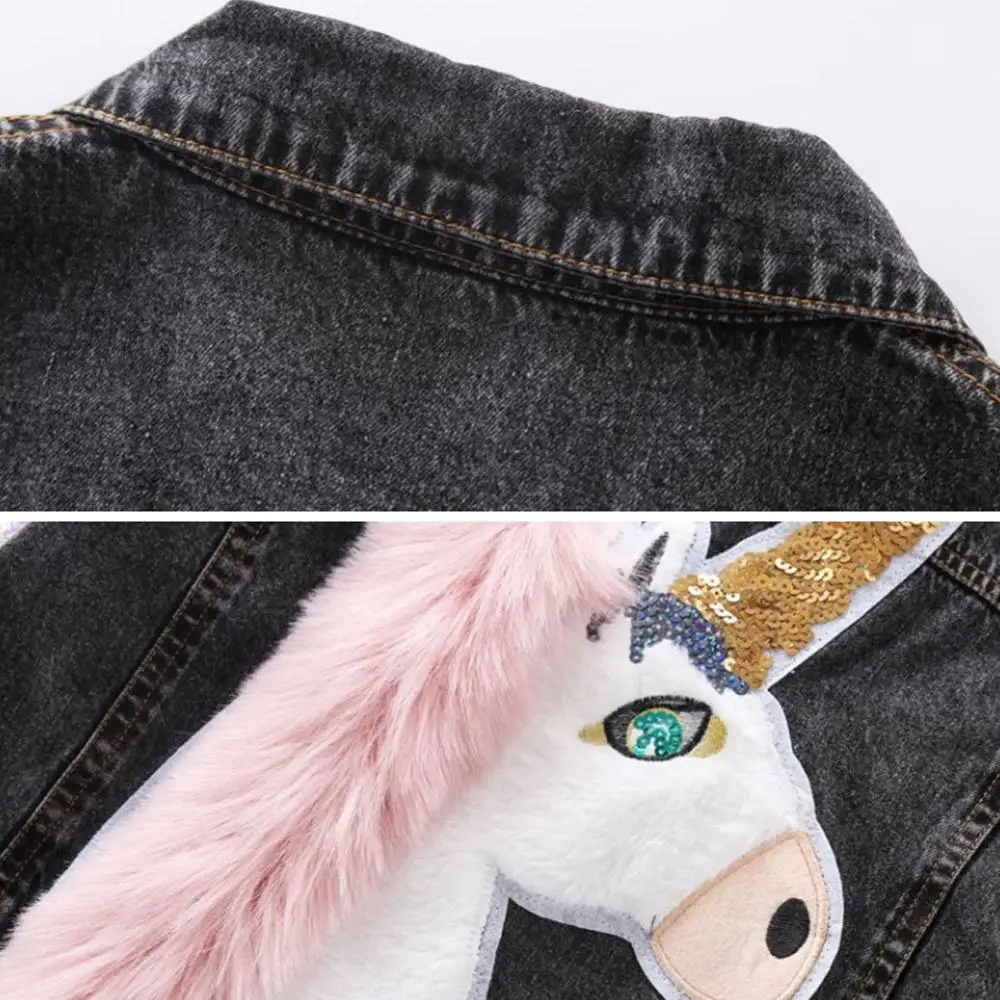 Детские весенне-осенние джинсовые куртки для девочек детские пальто от 2 до 12 лет