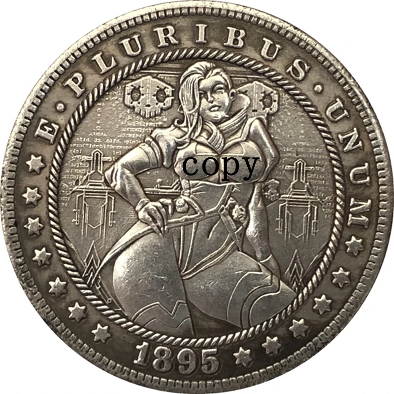 

Хобо никель 1895 монета доллара США Моргана копия Тип 261