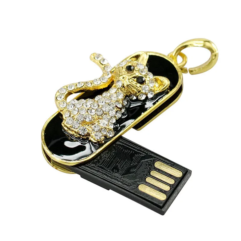 USB флеш-накопитель с животными, котами, тигром, 4 ГБ, 8 ГБ, 16 ГБ, 32 ГБ, 64 ГБ, USB2.0, флеш-накопитель в форме дельфина, кристалл, Лев, лиса, флешка, карта памяти
