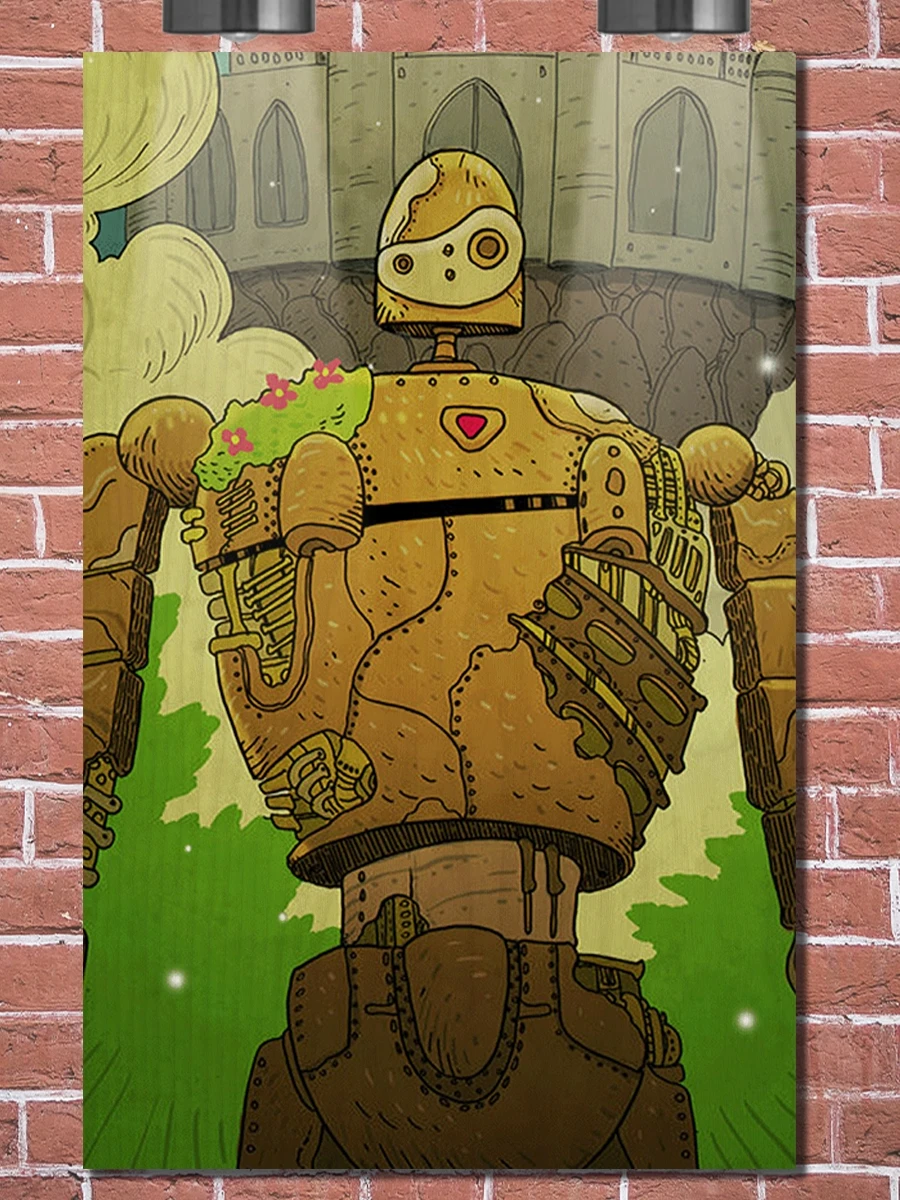 The picture on the board Interior Loft decorative anime Castle in robot-1 | Decorative Boards