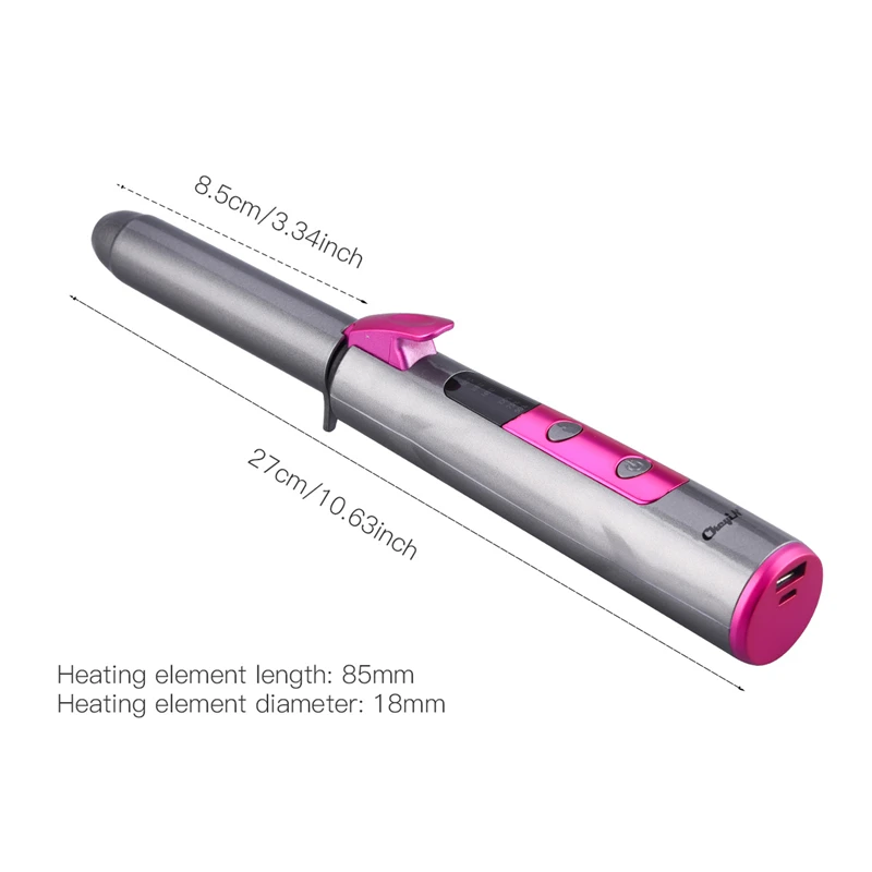 Конические щипцы для завивки волос 18 мм беспроводной ЖК-дисплей одна трубка