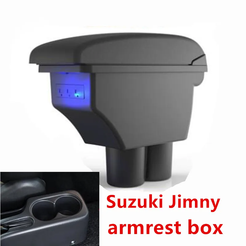 Для Suzuki Jimny подлокотник коробка+ 3USB кожаный центр новая коробка для хранения модификация