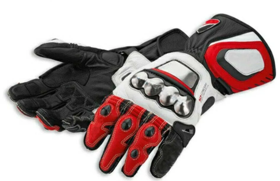 

High Quality Motorbike Motocross MX Dirt Bike Titanium Gloves Full Metal RS Corse Genuine Leather Gloves