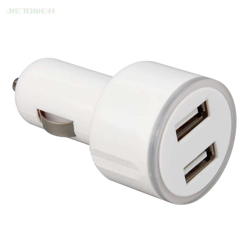 200 шт. автомобильное зарядное устройство с 2USB-портами и светодиодной подсветкой |