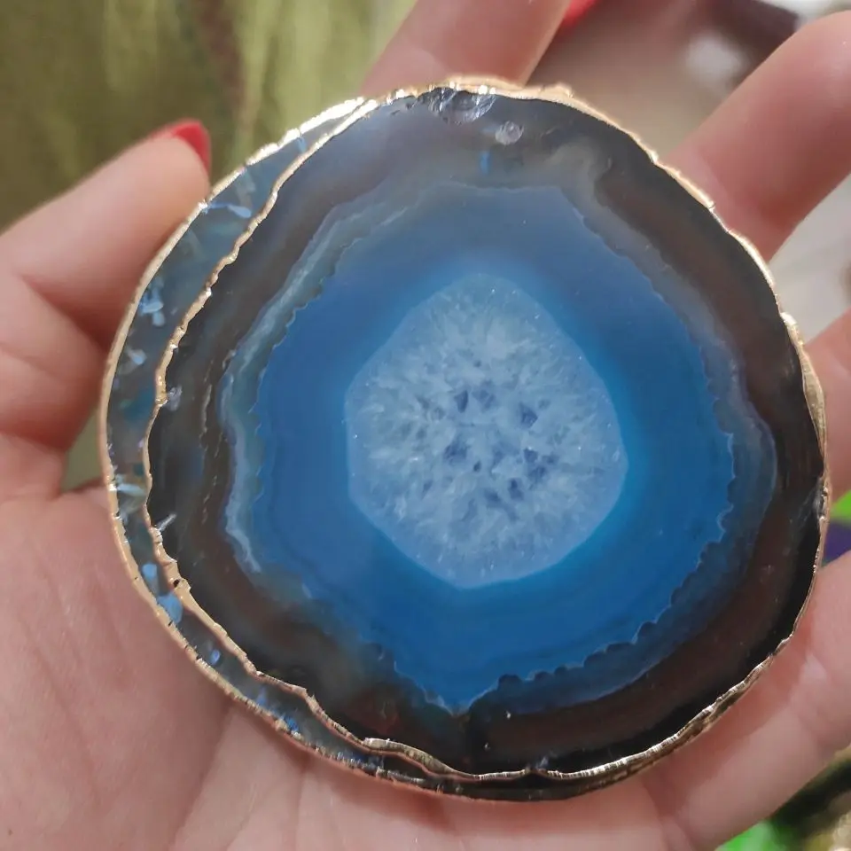 

1pcs 6-8cm Natural Crystal Gem Stone Rough Agate Slice for very beautiful agate specimen nature stones
