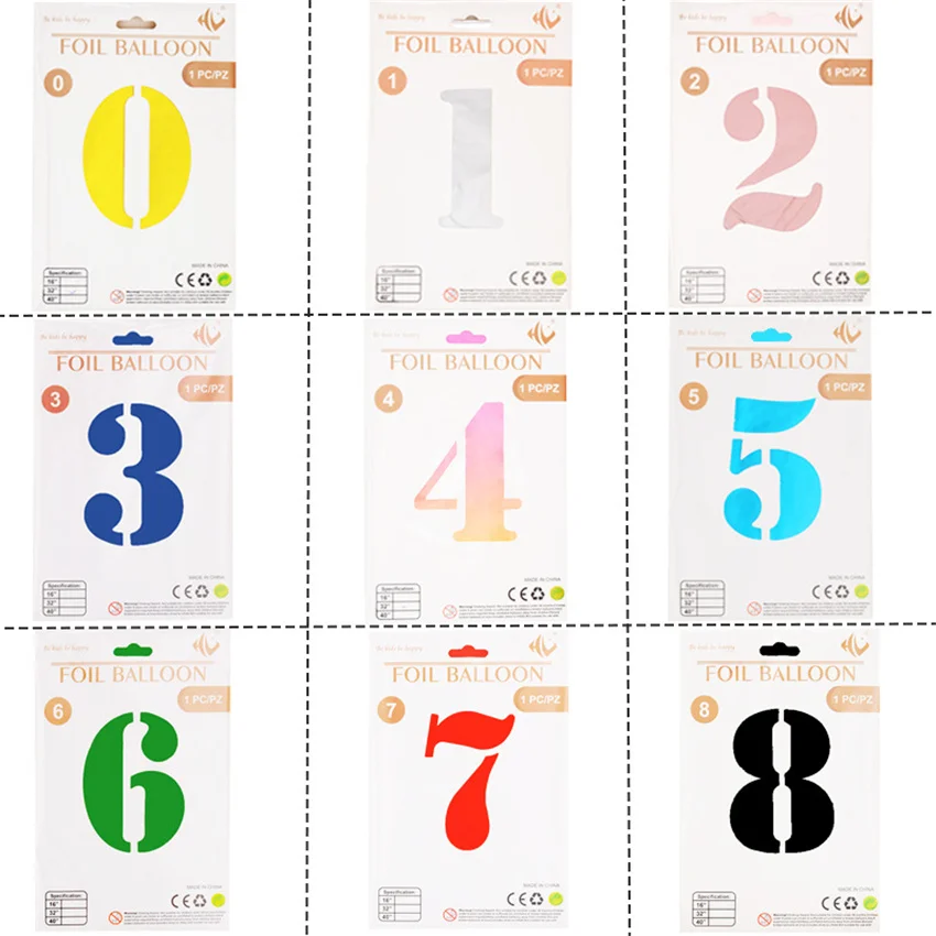 

10 шт. Цифровой шар с алюминиевой пленкой Комплект красочный день рождения вечерние свадебные украшения юбилей Globals золотые вечерние украше...