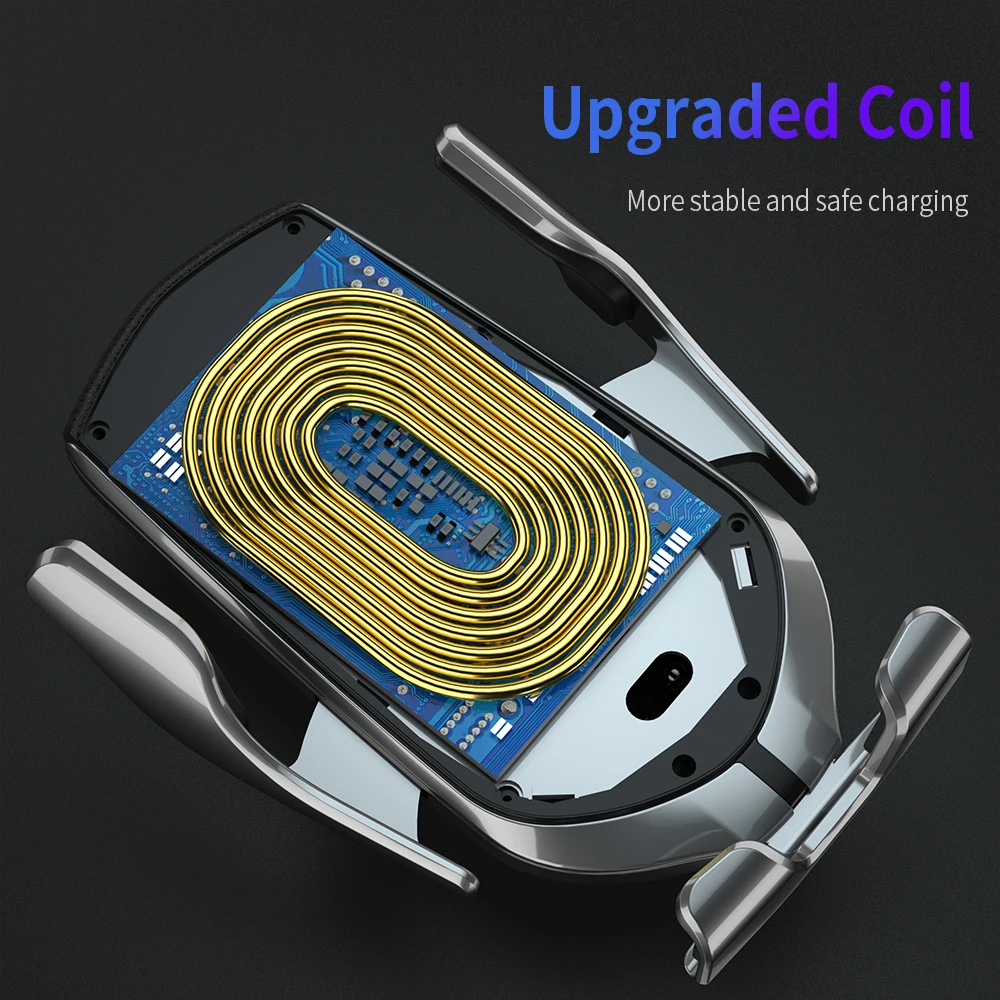 

XIAONI 10W Qi Car Wireless Charger For iPhone 11 Samsung S20 Xiaomi Mi Induction Fast Wireless Charging with Car Phone Holder