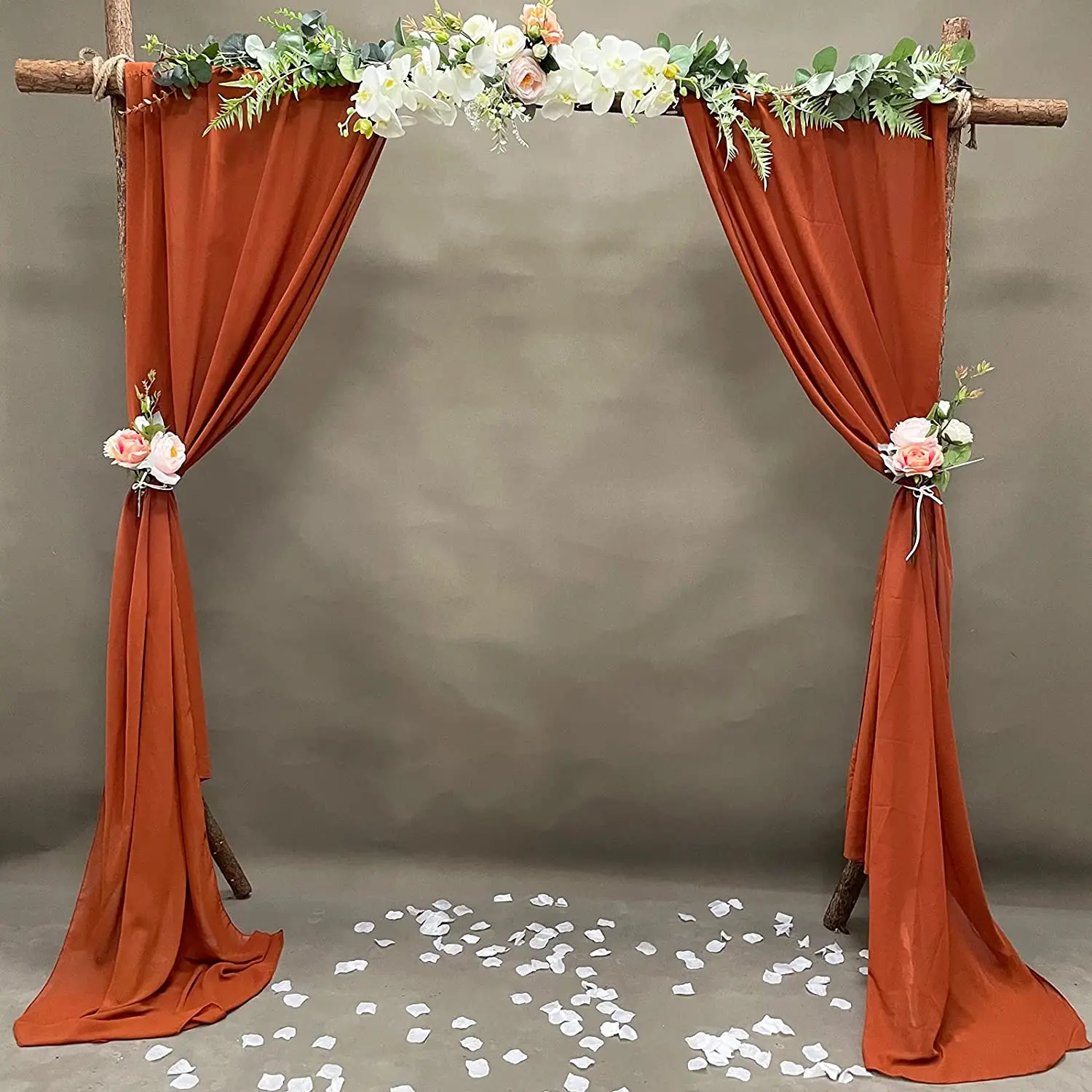 Шифоновая драпировочная ткань с ржавчиной 70 Х500 см | Дом и сад