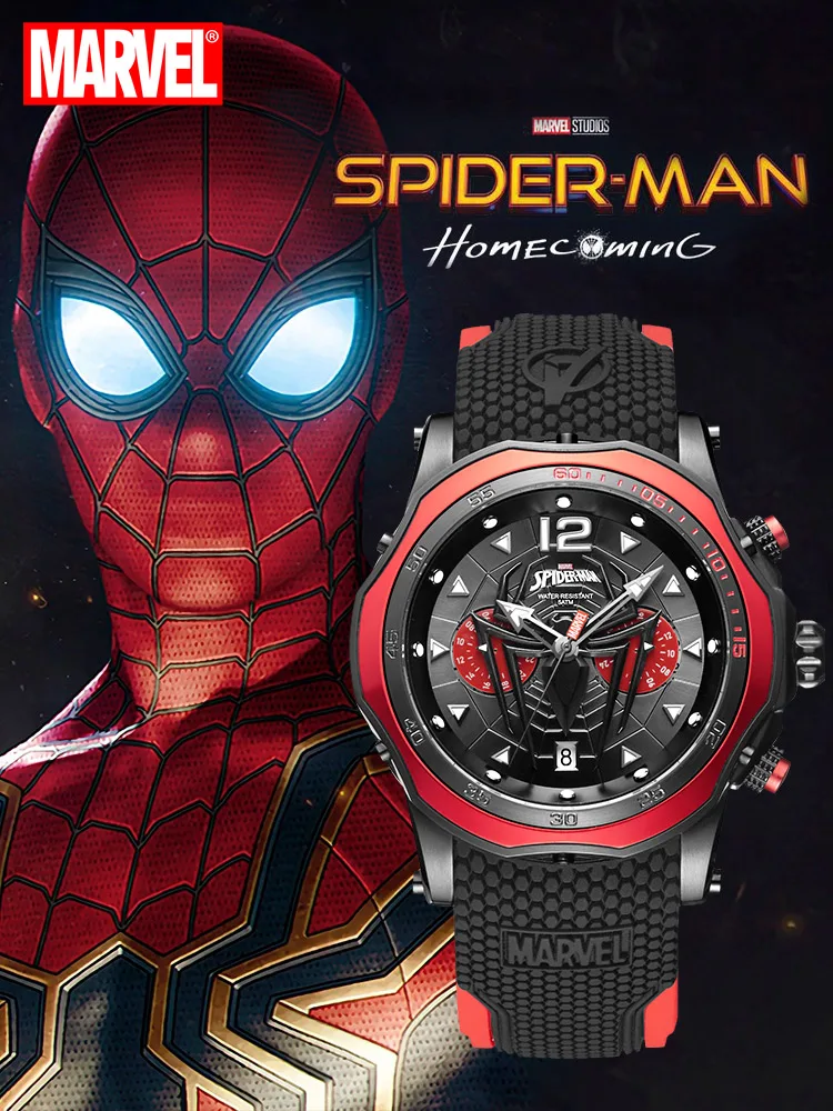 

Authentic Disney Marvel Spider-Man Male Commemorative Model Personality Cool Trend Waterproof High School Student Watch Male