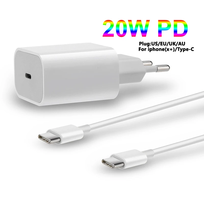 Кабель PD USB Type-C на type-c для iPhone 12 Mini Pro Max 20 Вт кабель быстрой зарядки и передачи