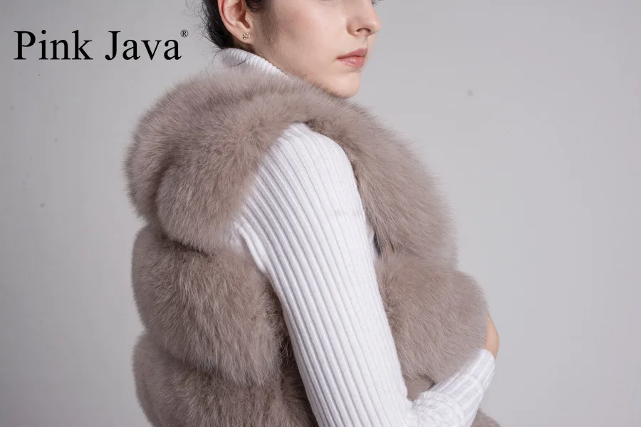Розовое java QC8005 Новое поступление, горячая Распродажа, жилет из натурального Лисьего меха для женщин и девочек