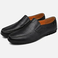 new design mens lazy shoes soft loafers fashion brand mens flat bottomed comfortable driving shoes plus size 38 47